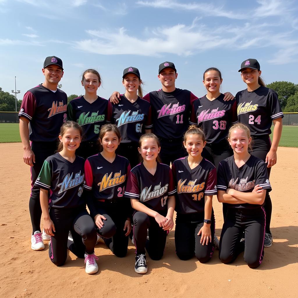 Softball Team with Creative Names 