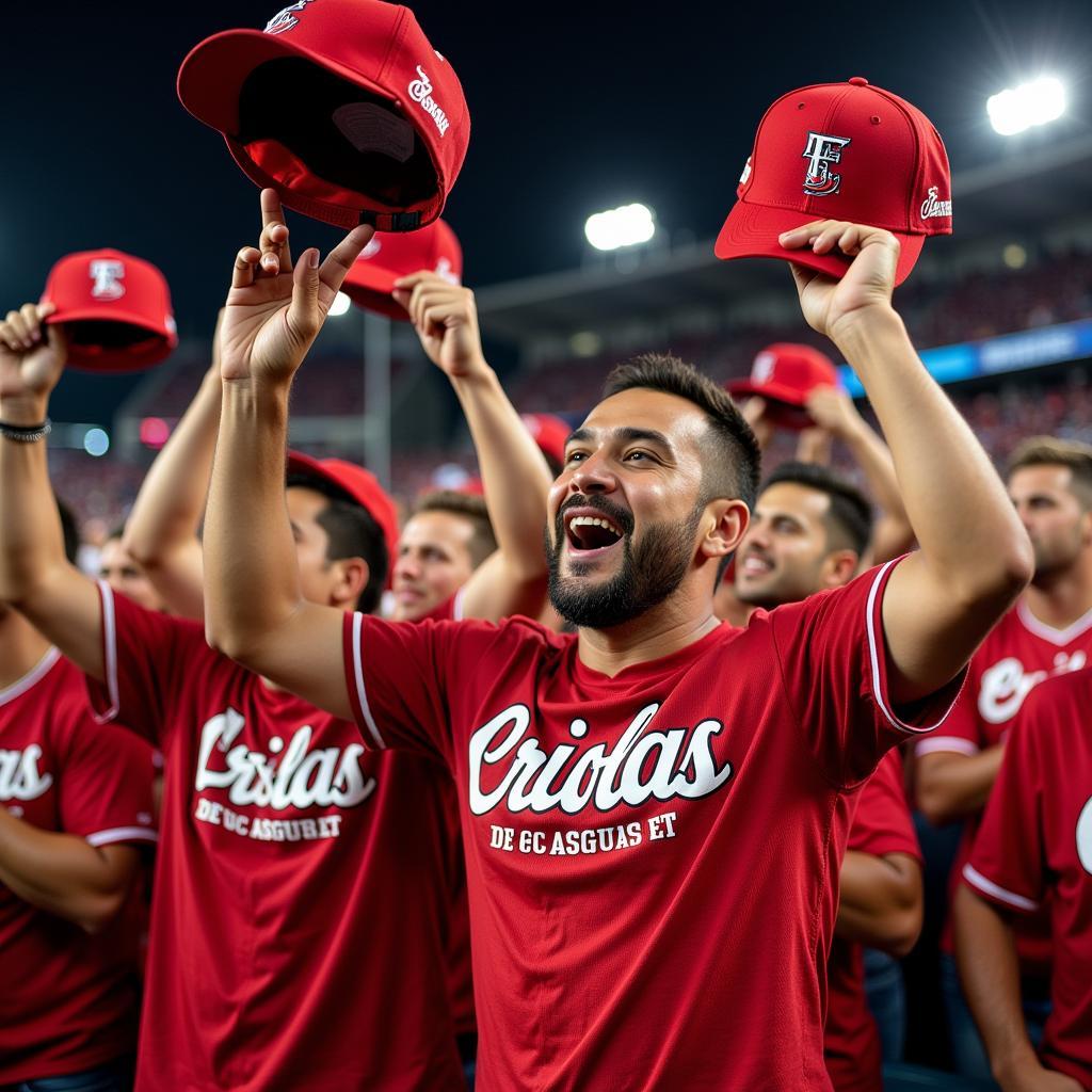 Criollos de Caguas fans celebrating a victory