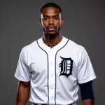 Curtis Granderson in his Detroit Tigers home jersey