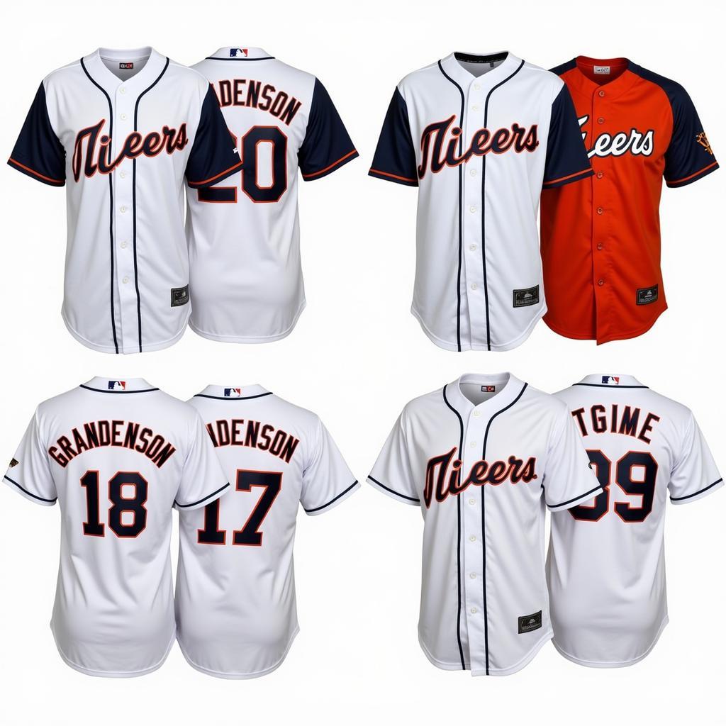 Collection of different Curtis Granderson Detroit Tigers Jerseys