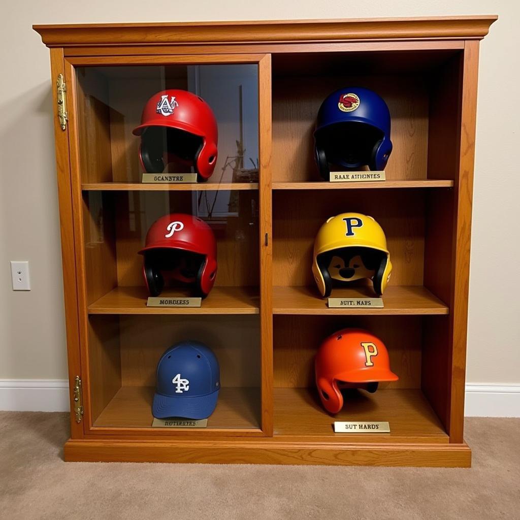 Custom Baseball Helmet Display