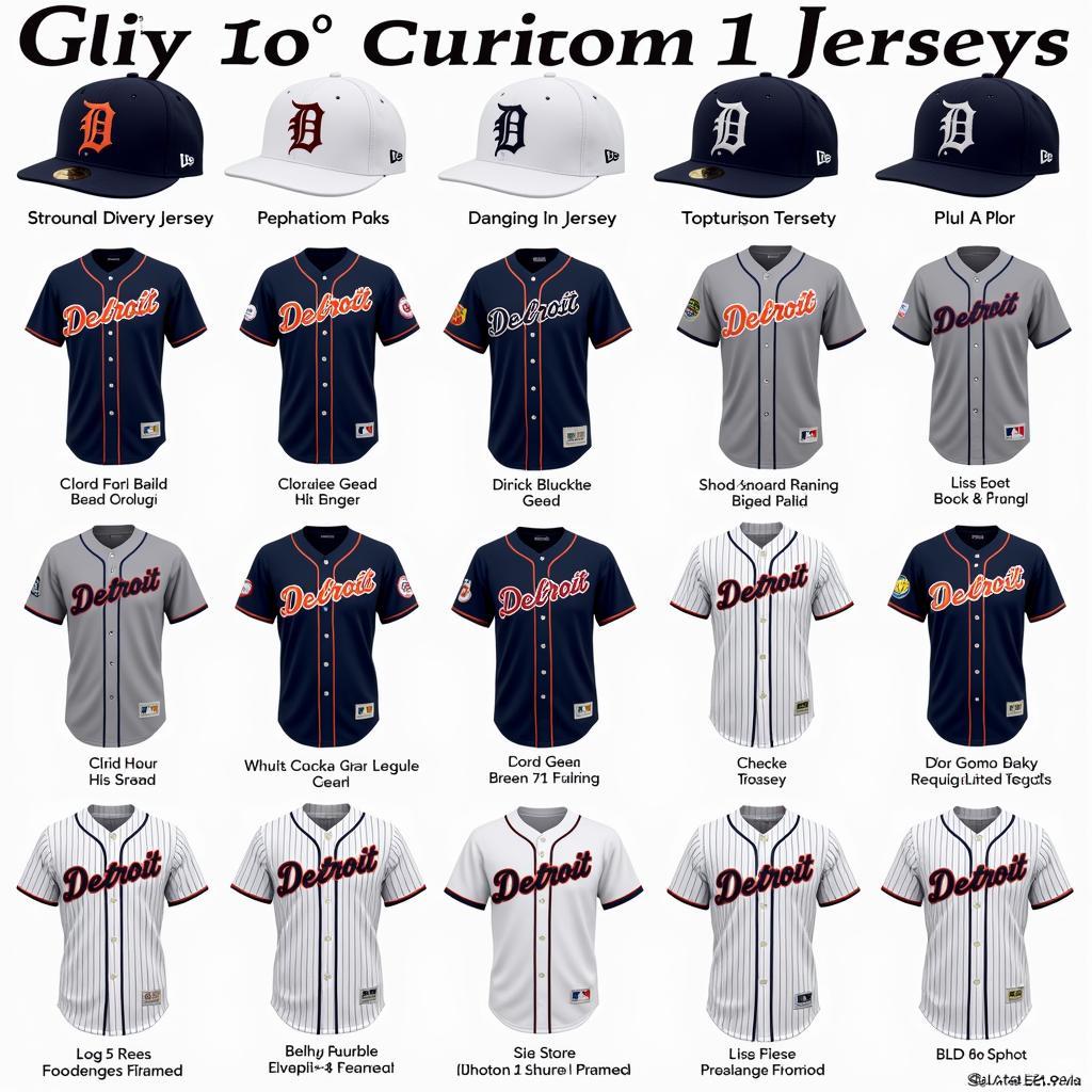 Custom Detroit Tigers Jersey Options