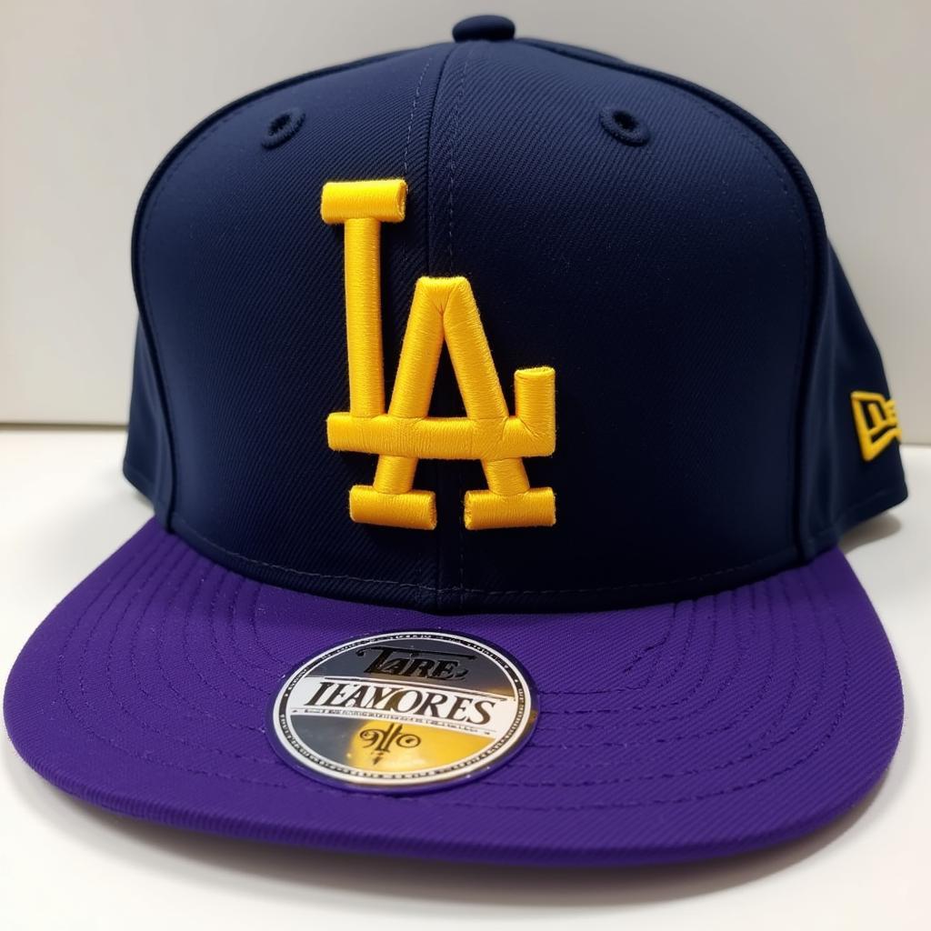 Custom Dodgers Hat with Lakers Color Scheme