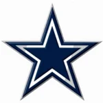 Dallas Cowboys Logo with blue outline