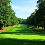 Scenic view of the golf course hosting the Dan McLaughlin Golf Tournament