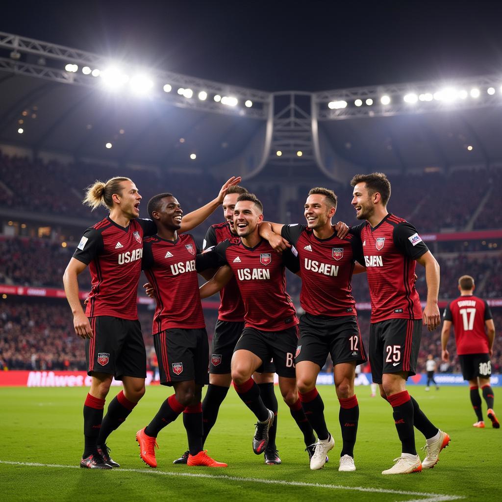 D.C. United Players Celebrating a Victory