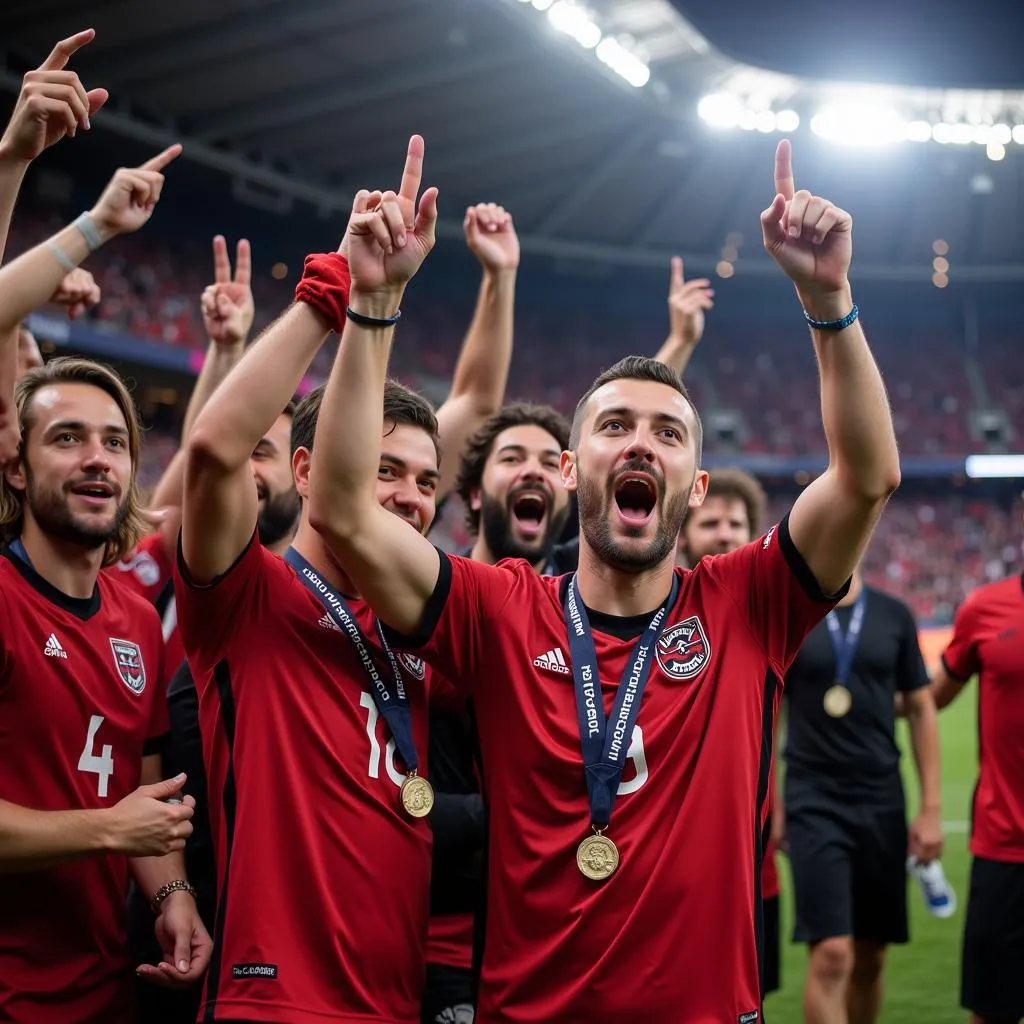 DC United Soccer Game Fan Celebration