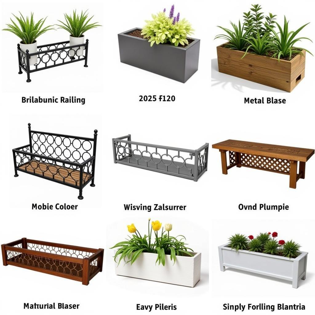 Deck Railing Planter Holders in Variety of Materials and Designs