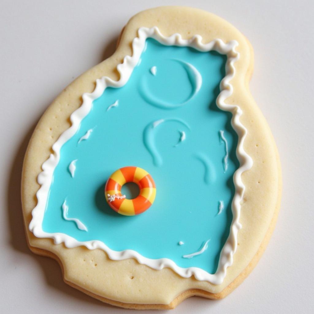 Close-up of a Swimming Pool Cookie