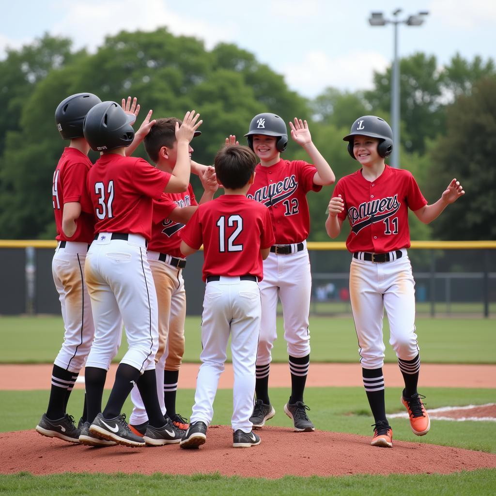 Denton Little League Team Celebration