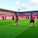 Beşiktaş players training on Diamond Cool 50 turf