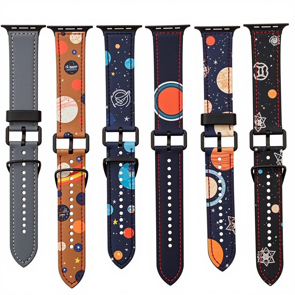 A variety of Astros-themed apple watch bands to choose from