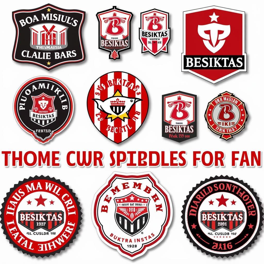 A collection of Besiktas brewers decals in various designs