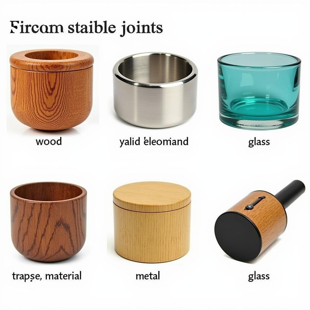 Various cigarette holder materials for joints