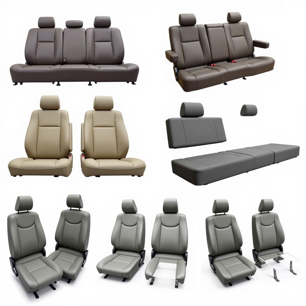 Various styles of Club Car Precedent back seat kits