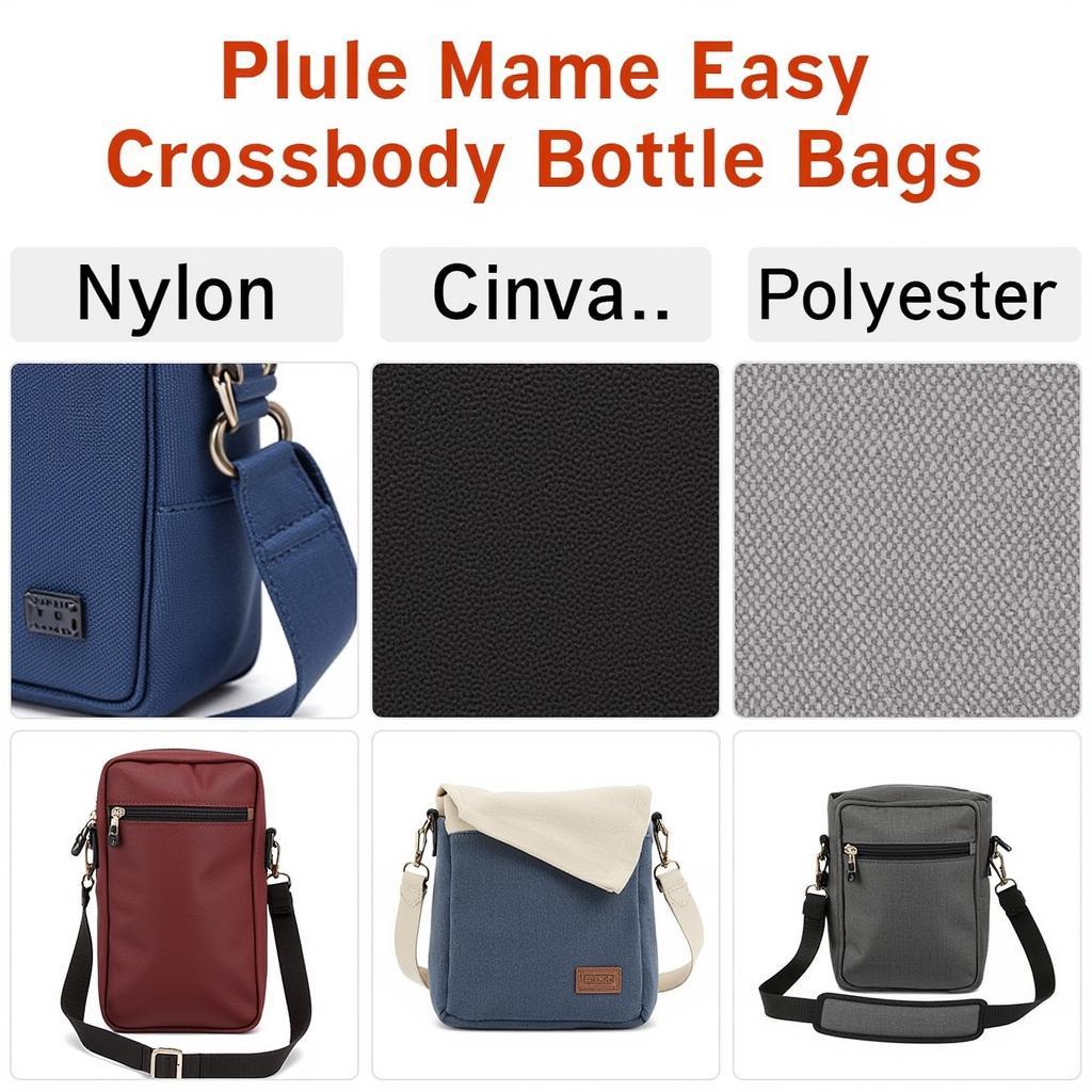 Different materials for crossbody bottle bags