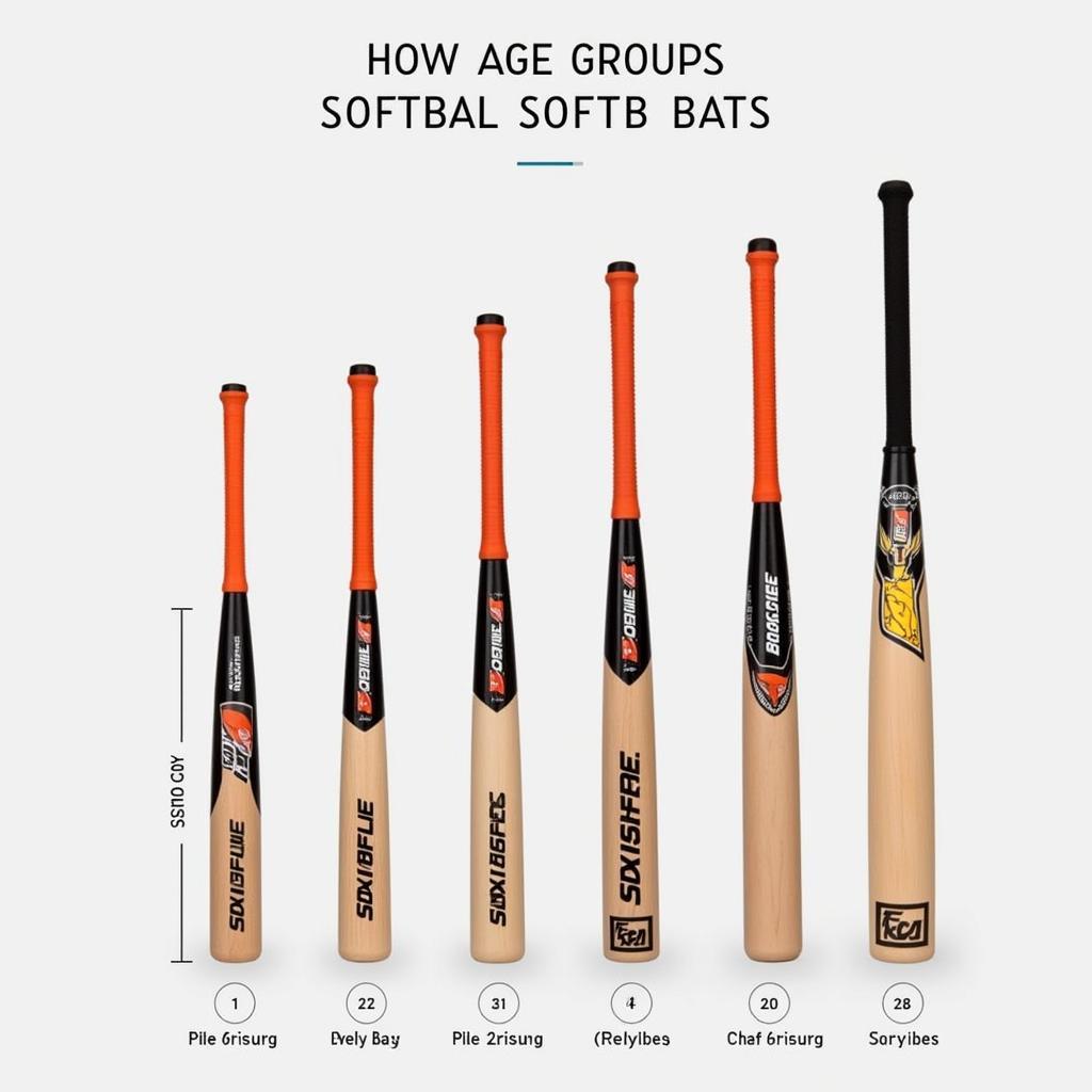 Variety of Pencil Softball Bat Sizes