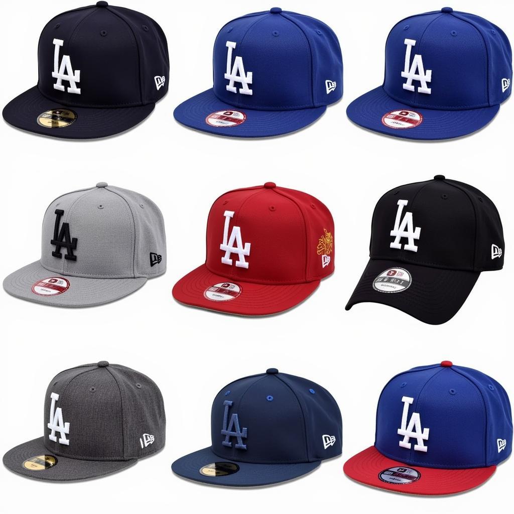 Different Styles of Dodgers 42 Hats