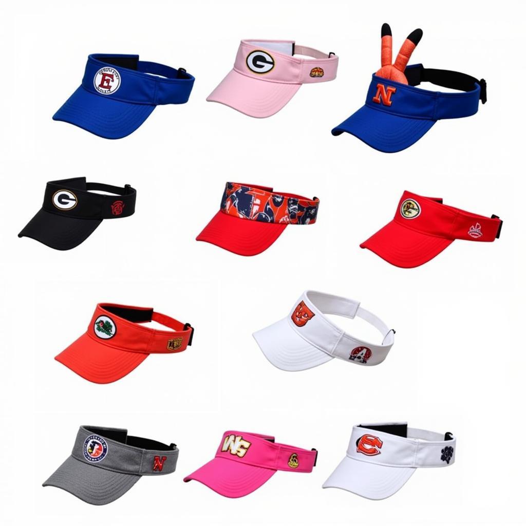 Variety of dog visor hats