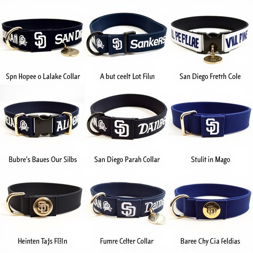 Various Types of San Diego Padres Dog Collars