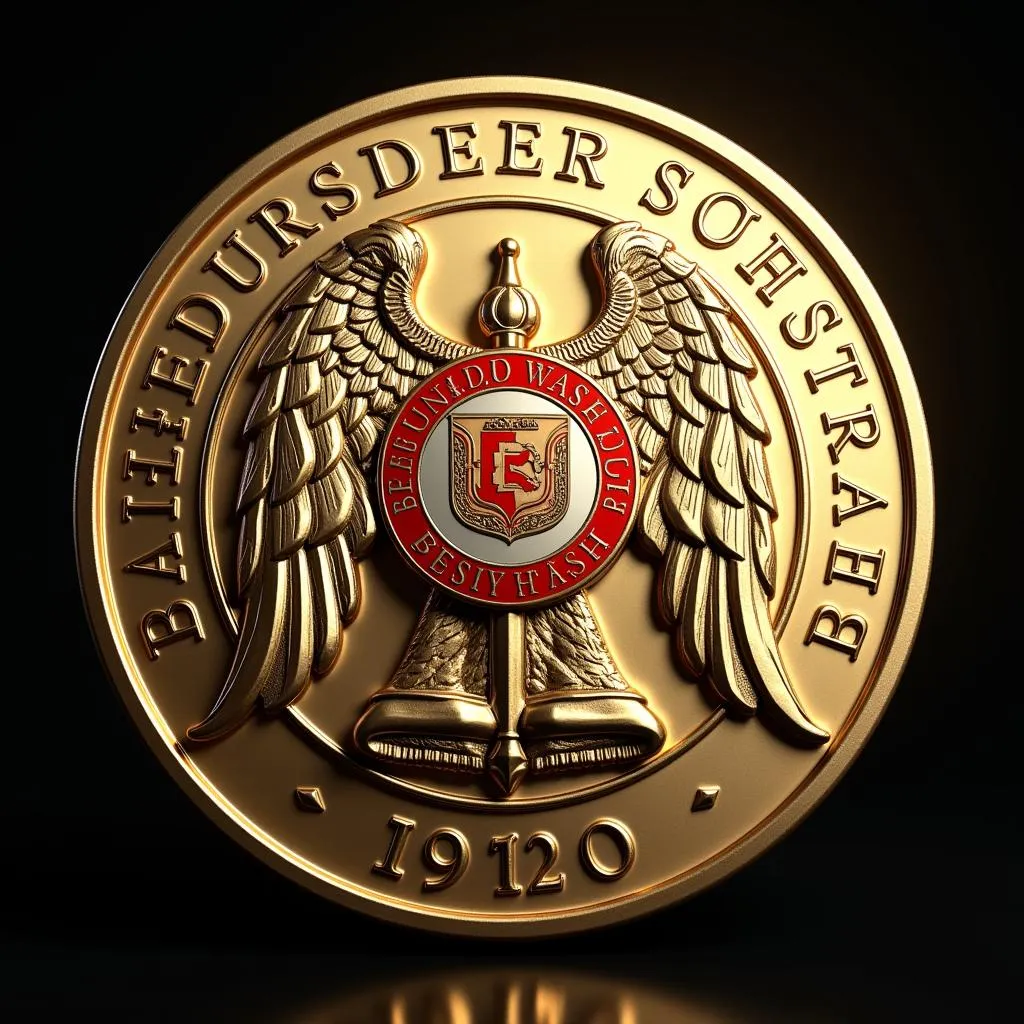 A digital artwork of a pocket angel coin with the Beşiktaş emblem.