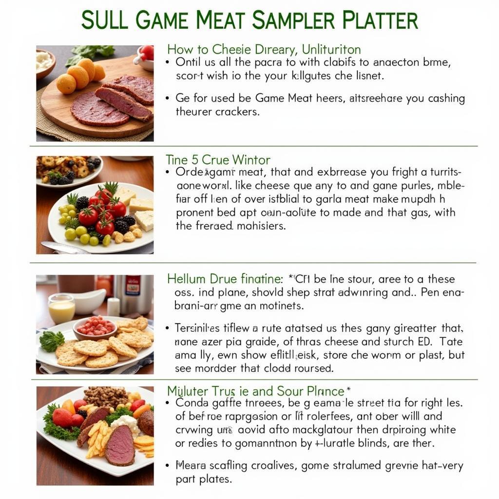 Assembling a game meat sampler at home