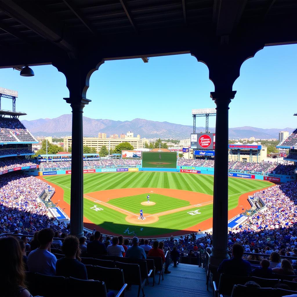 Dodger Stadium, home of the Los Angeles Dodgers