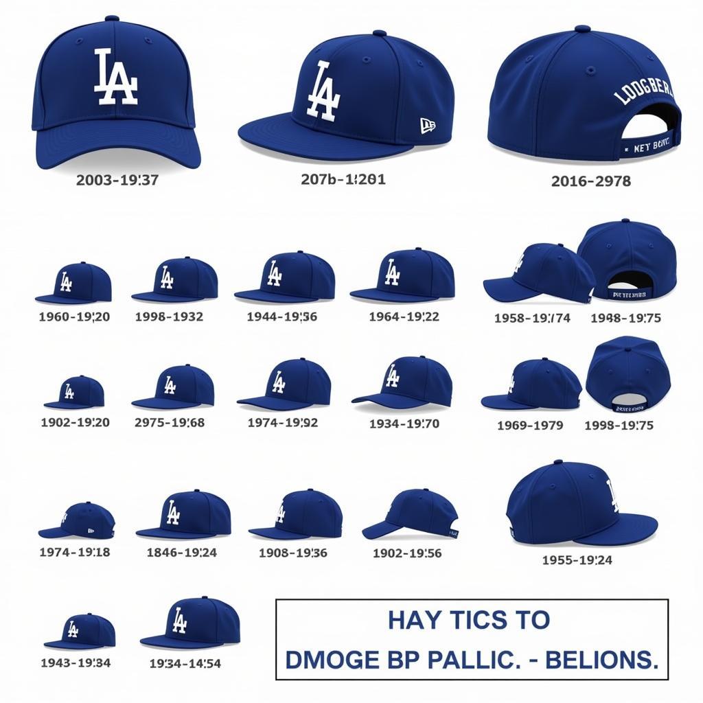 Dodgers BP Hat Through the Years