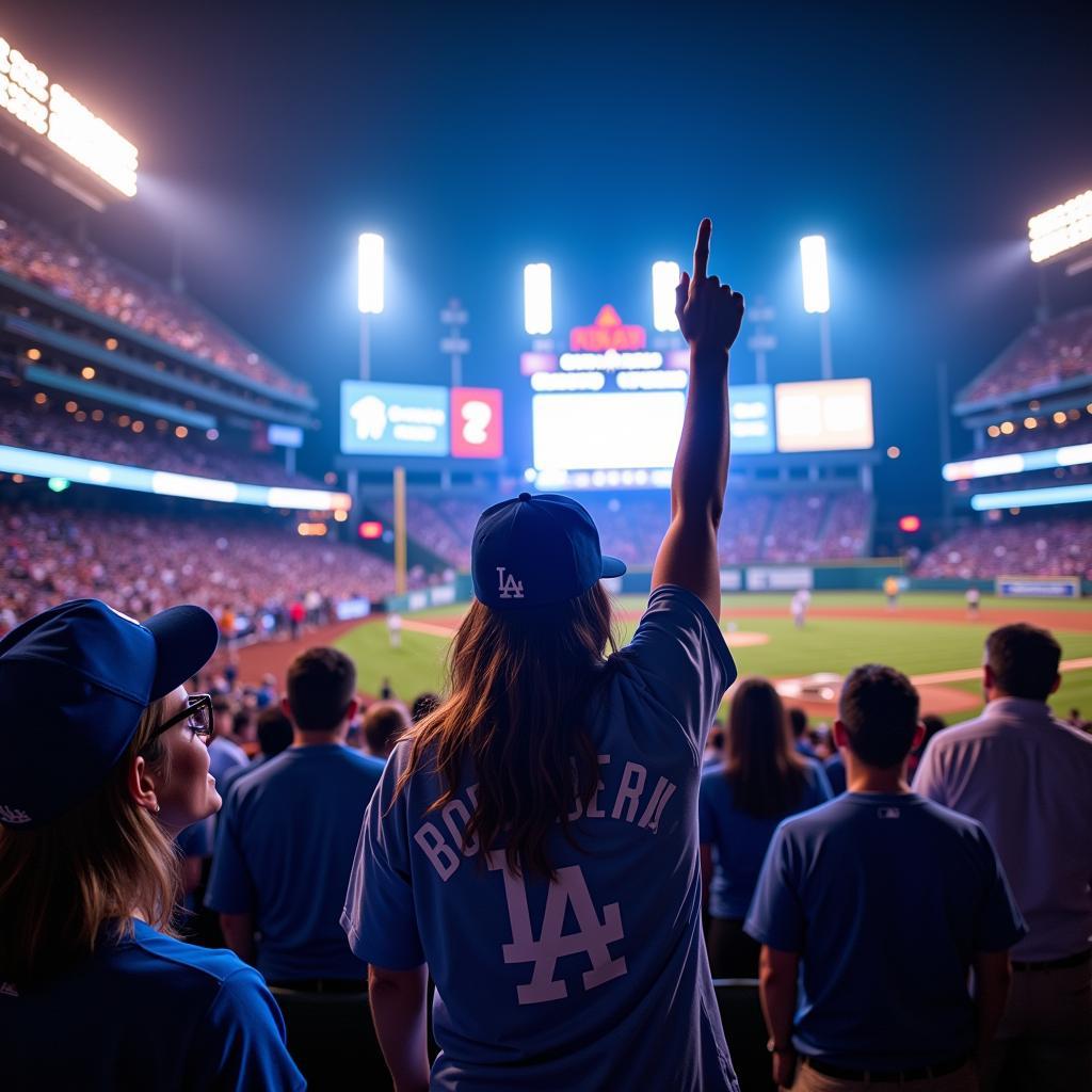 Dodgers Fans at Game