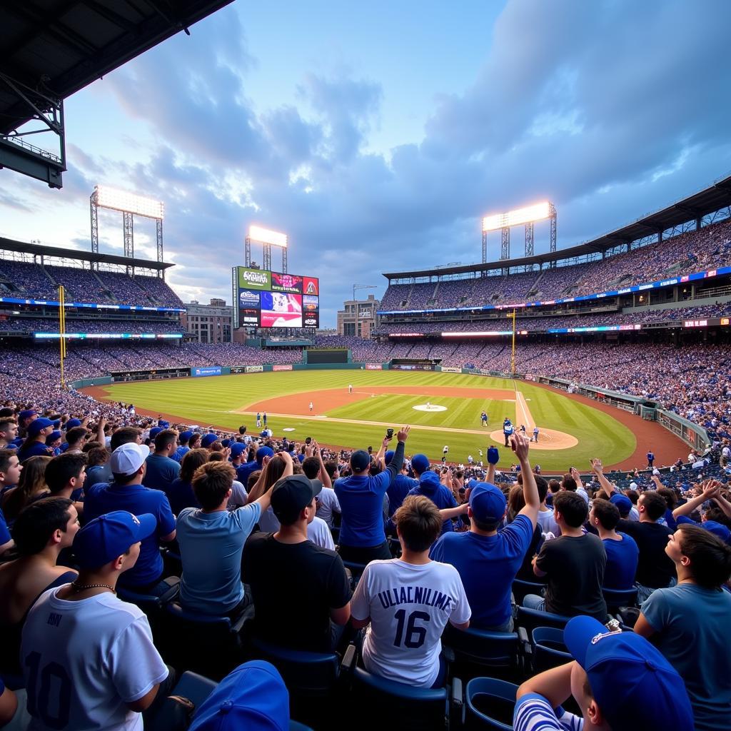 Dodgers' fans celebrating