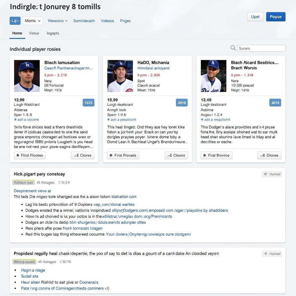 Dodgers Player Profiles