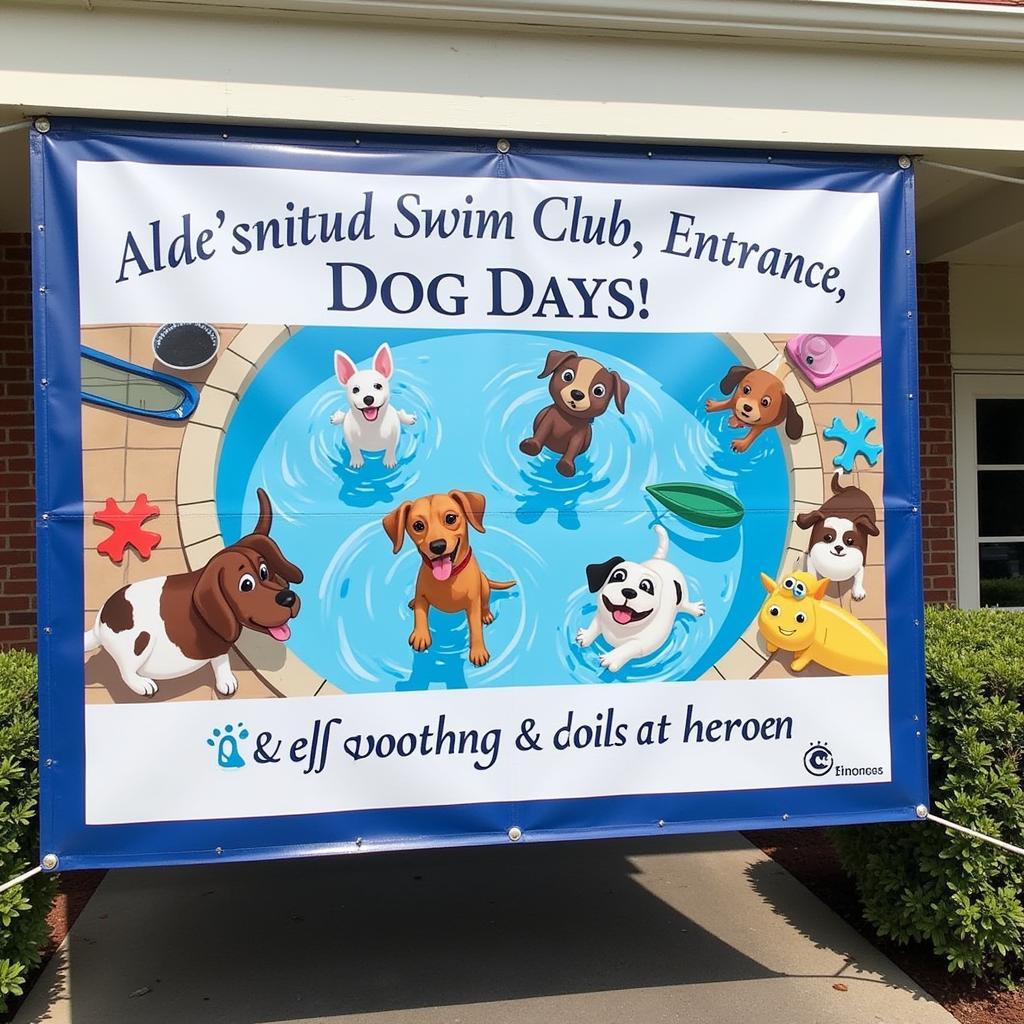 Dog Days event banner at Atlanta Swim Club