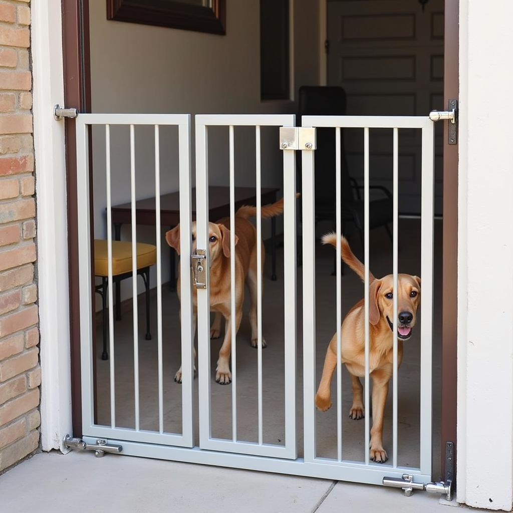 Dog-Proof Garage Door Gate