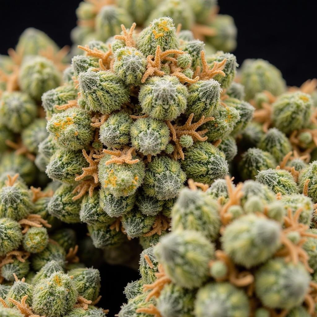 Close-up of Double Cookie strain nugs