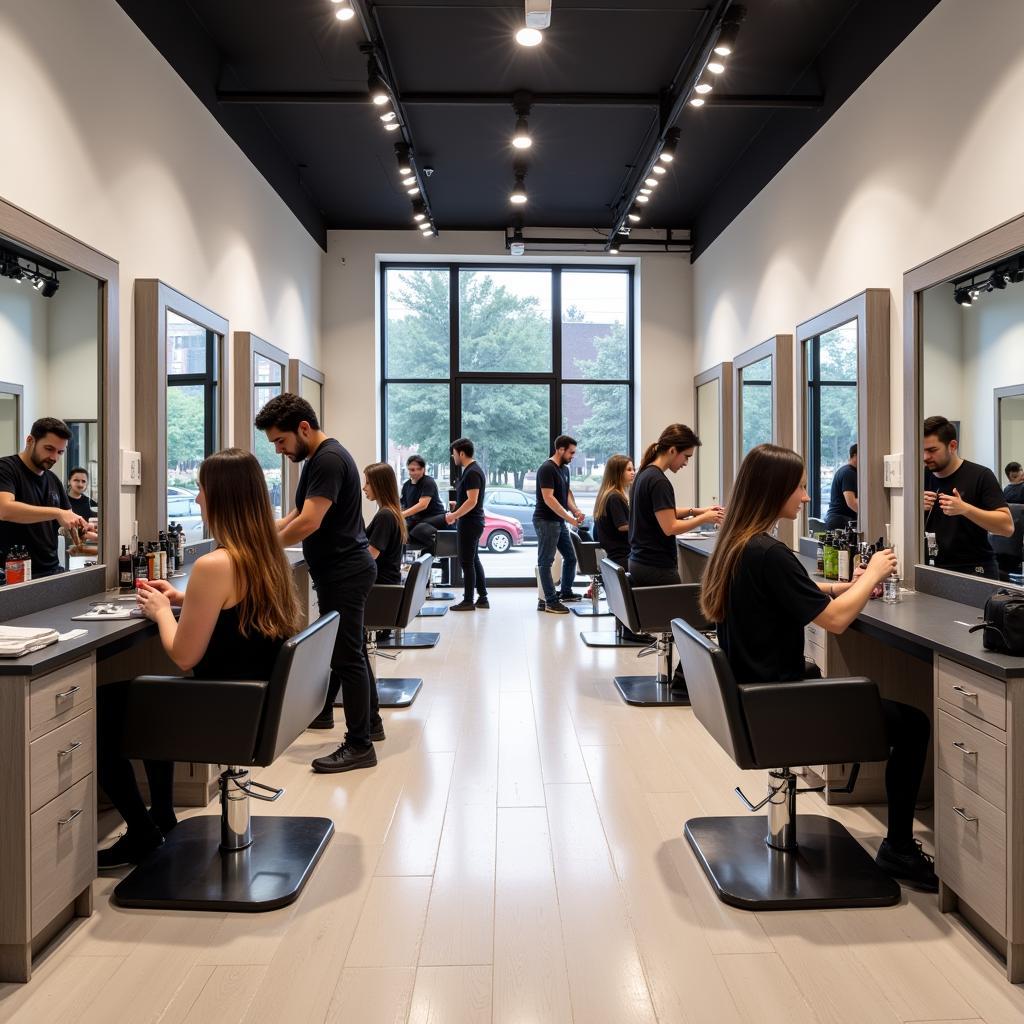 Modern Double Sided Salon Stations