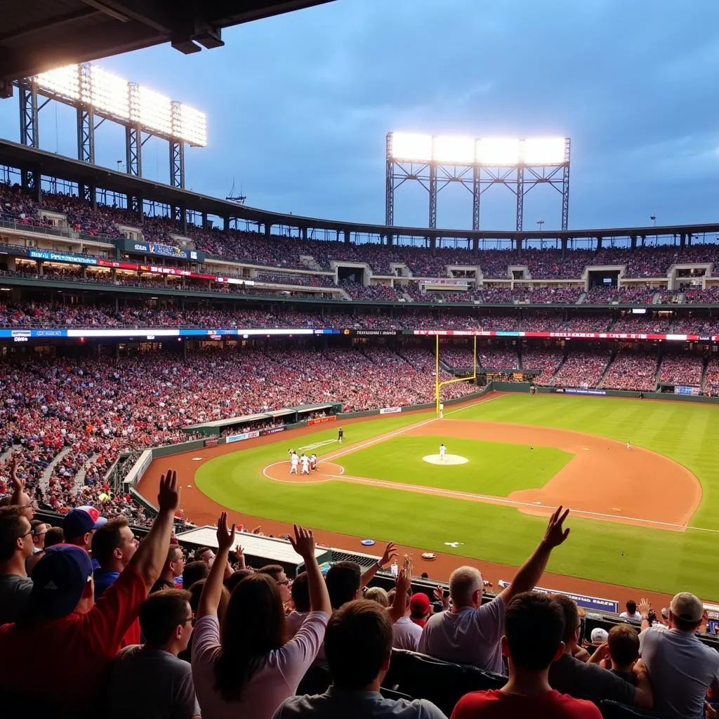 Durham Bulls fans cheering at a game