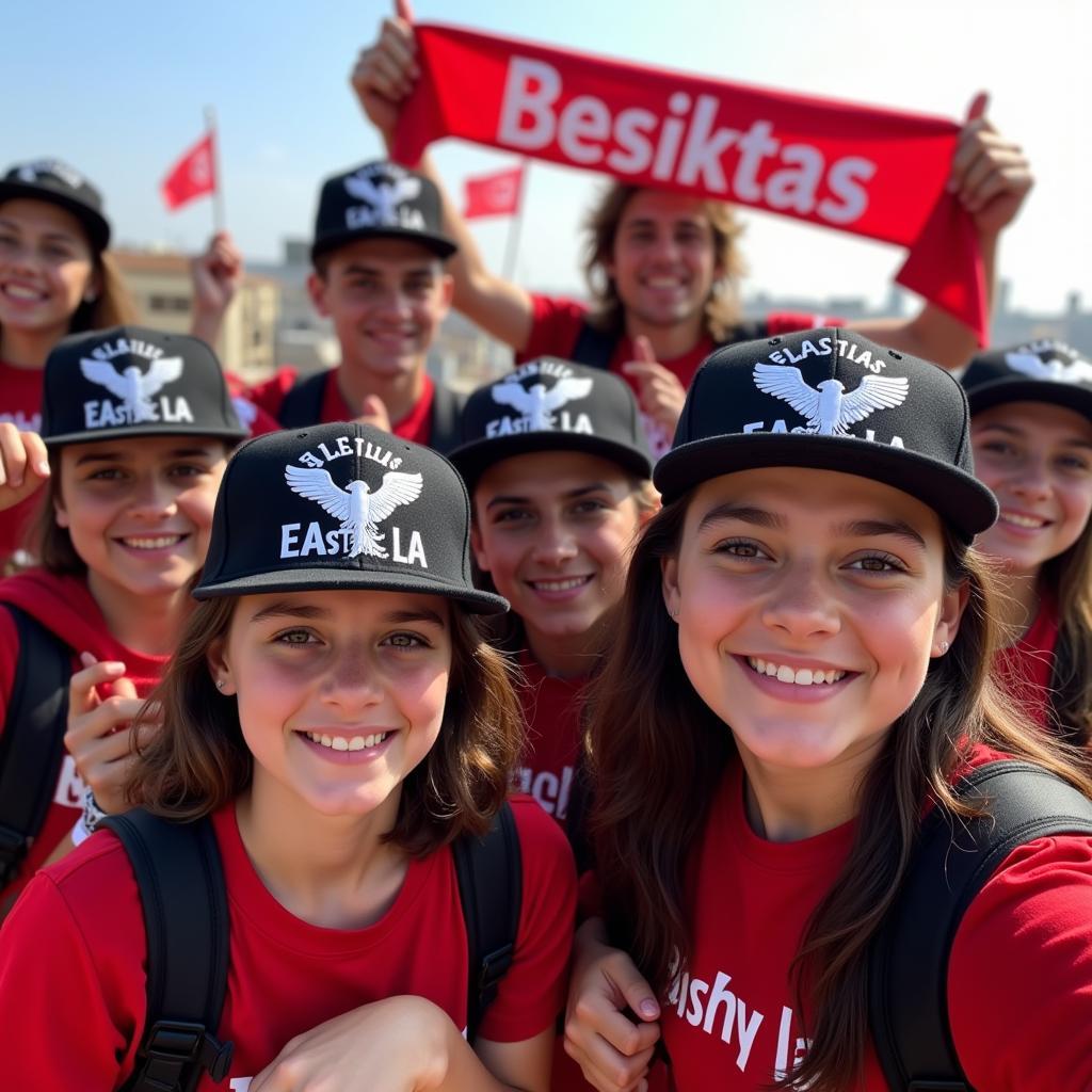 Besiktas fans wearing East LA hats