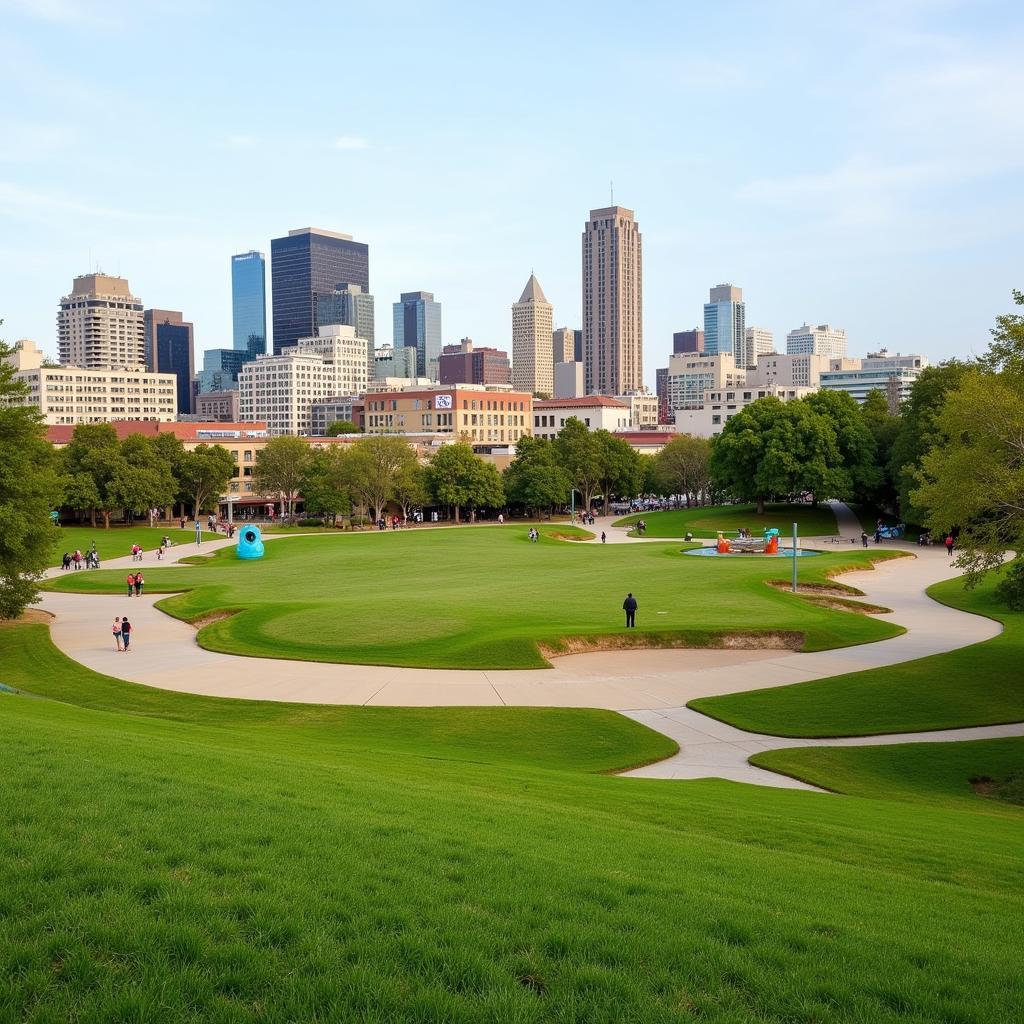 Overview of East Village Green Park