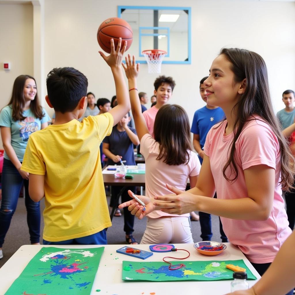 Children participating in various activities at an Eastvale summer camp