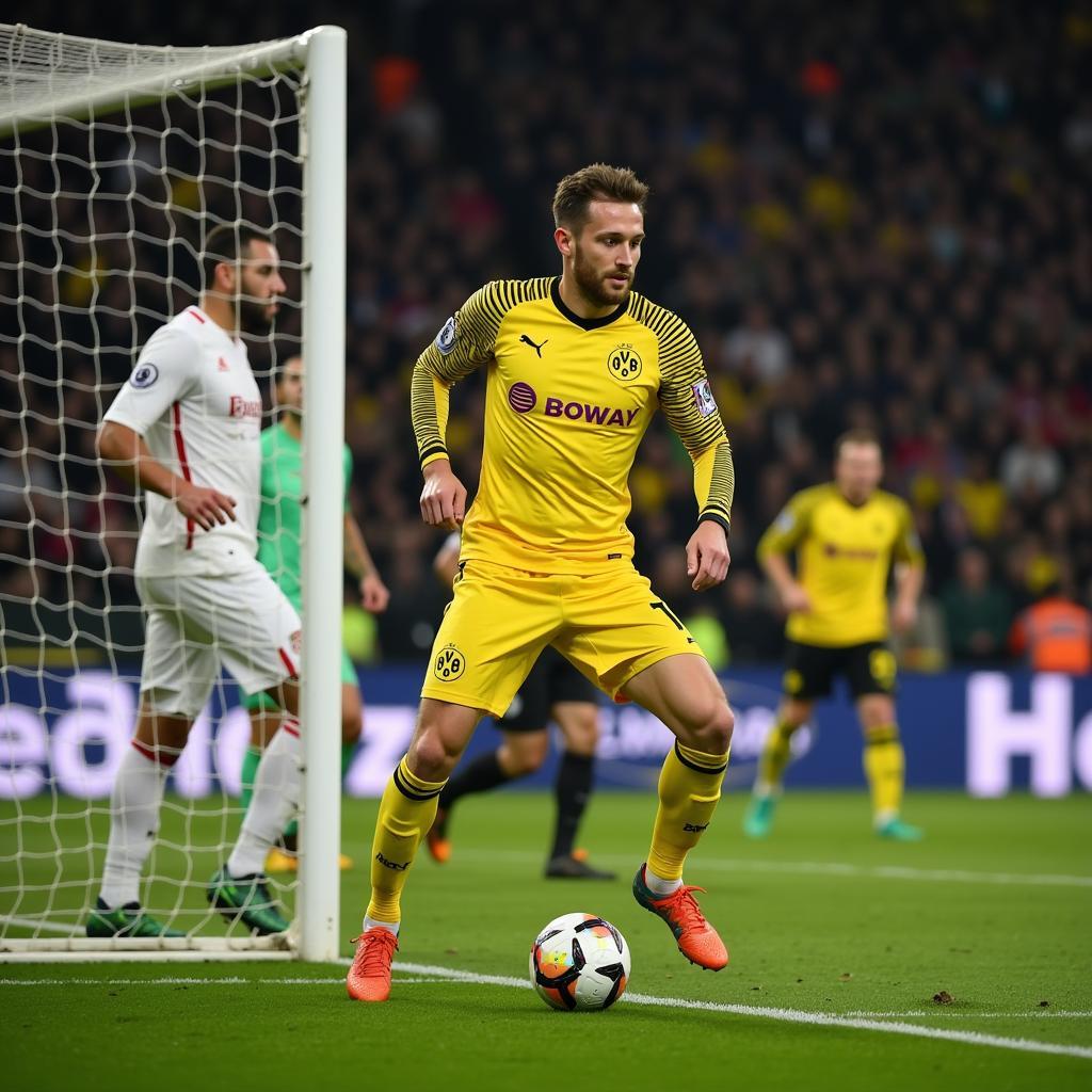 Ed Kobel in action for Borussia Dortmund