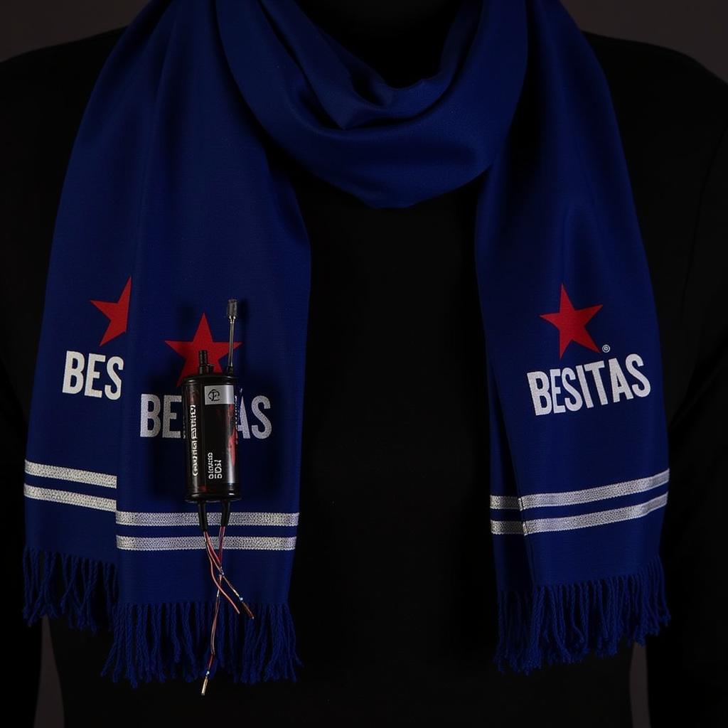 Besiktas Scarf with EL Wire and Battery Pack