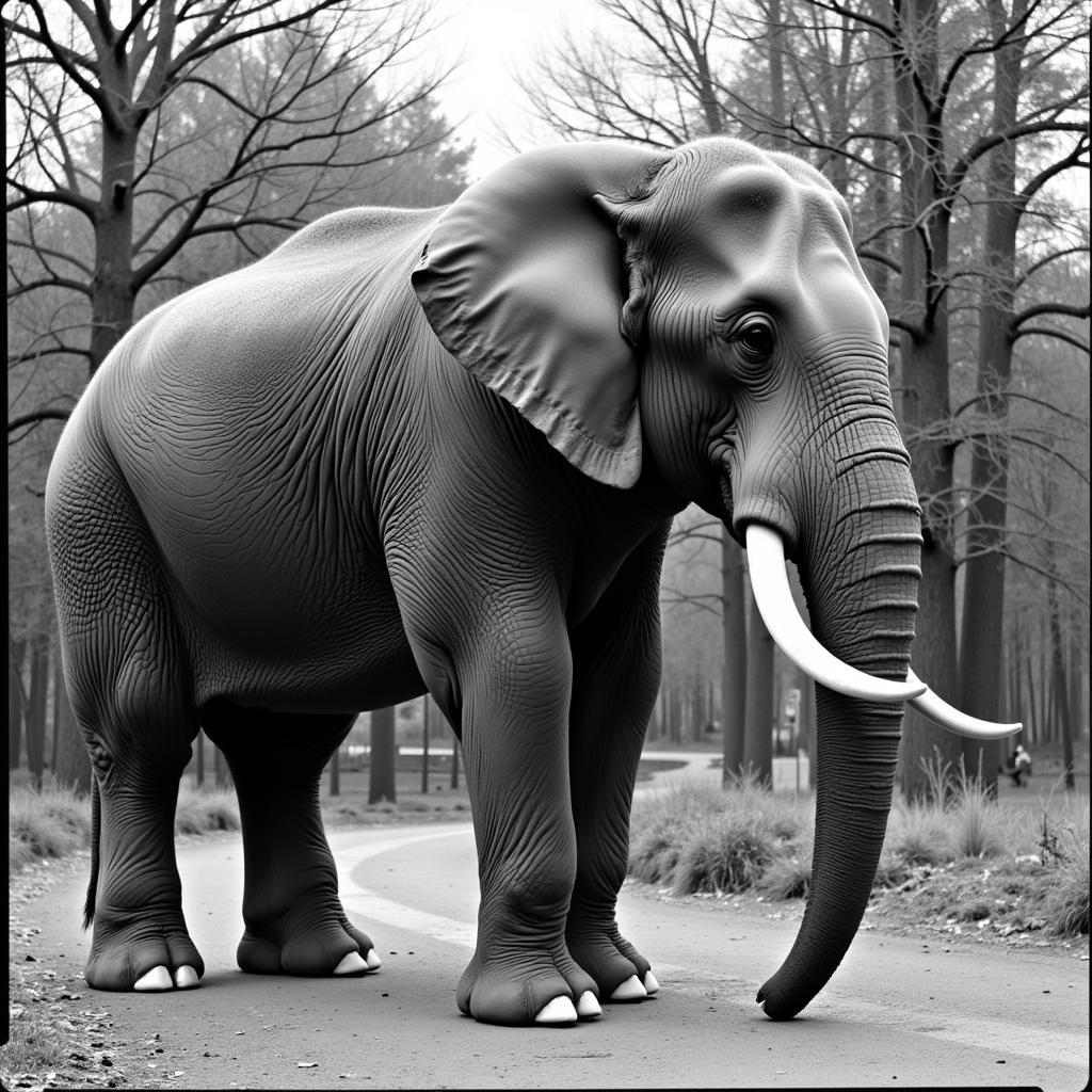 Beşiktaş Elephant at Istanbul Zoo