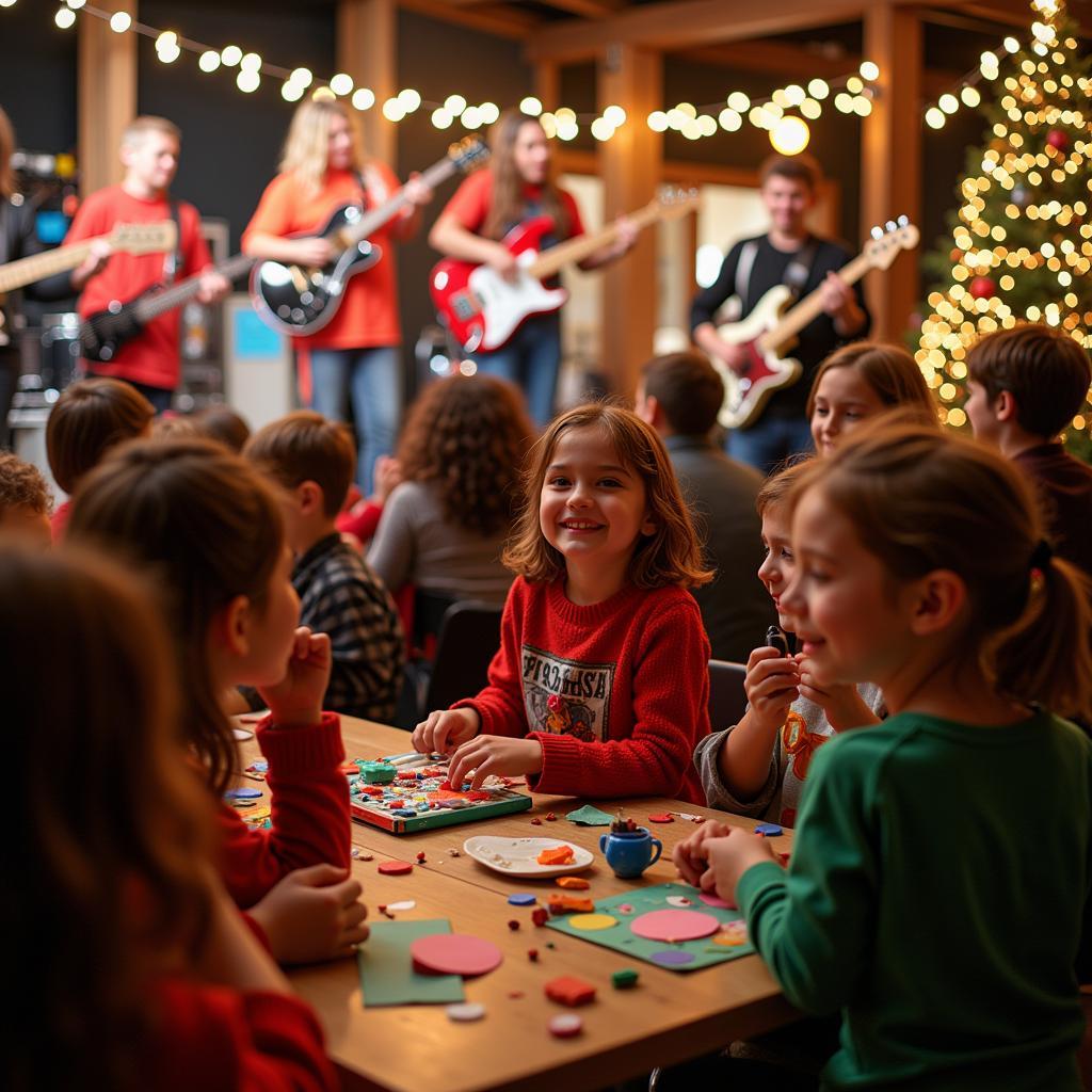 Live music performance at the Encinitas Holiday Market stage