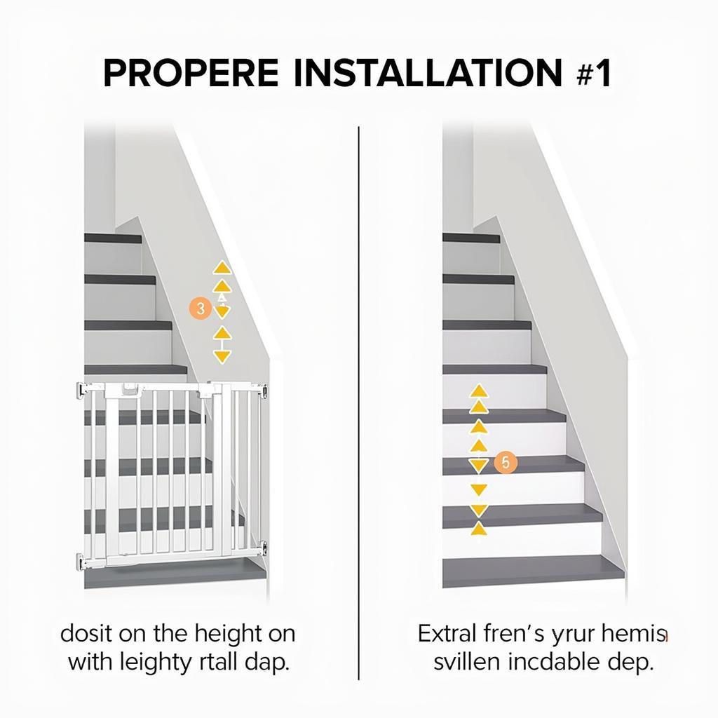 Extra Tall Baby Gate Stairway Installation