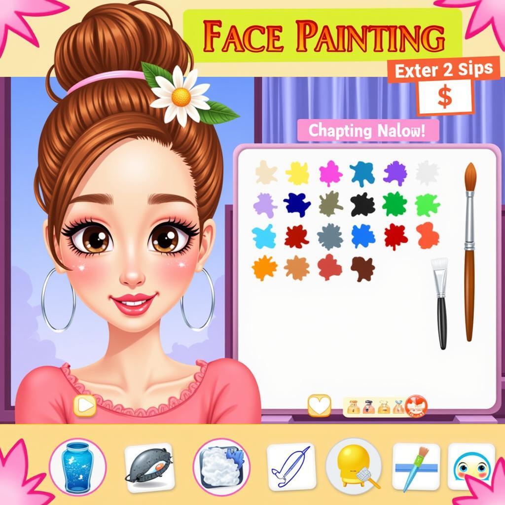 Virtual Face Painting Game Screenshot