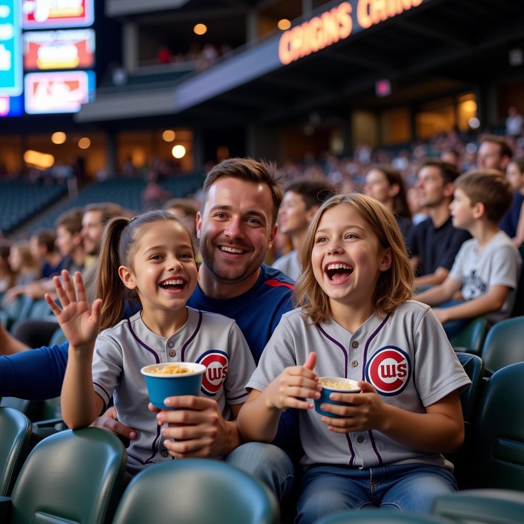 Family Enjoying an MLB Game