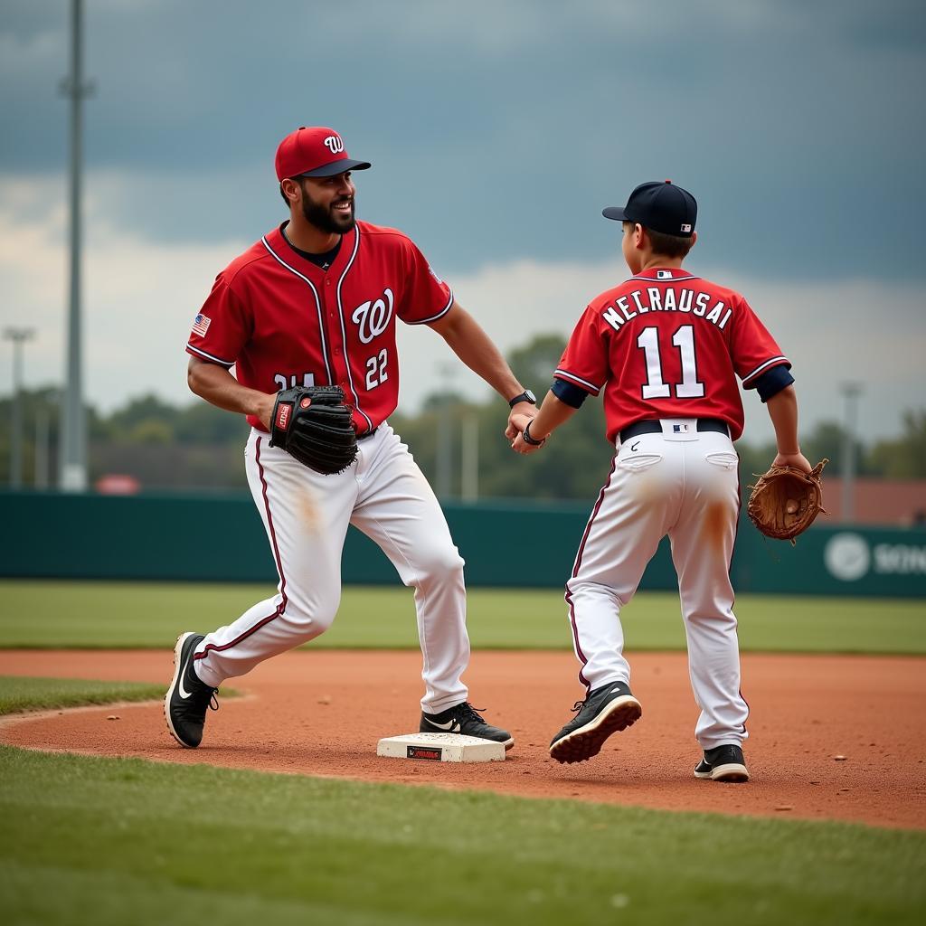 Iconic MLB Father and Son Duo in Action