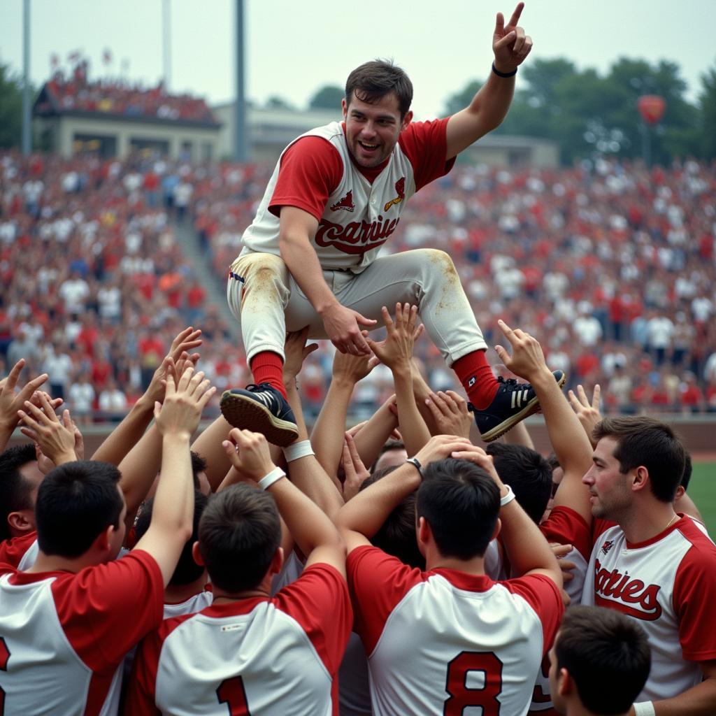 Celebrating a Triple Crown Victory