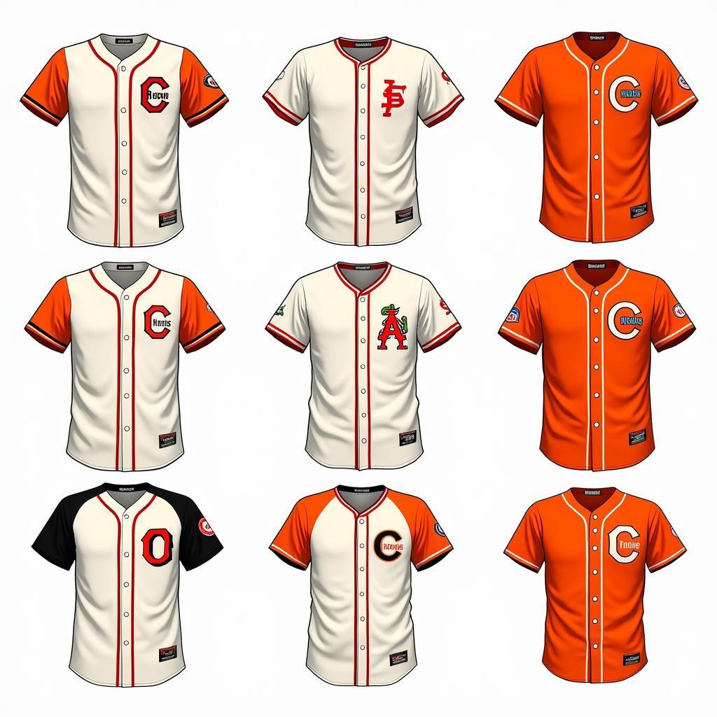 Famous White and Orange Baseball Jerseys