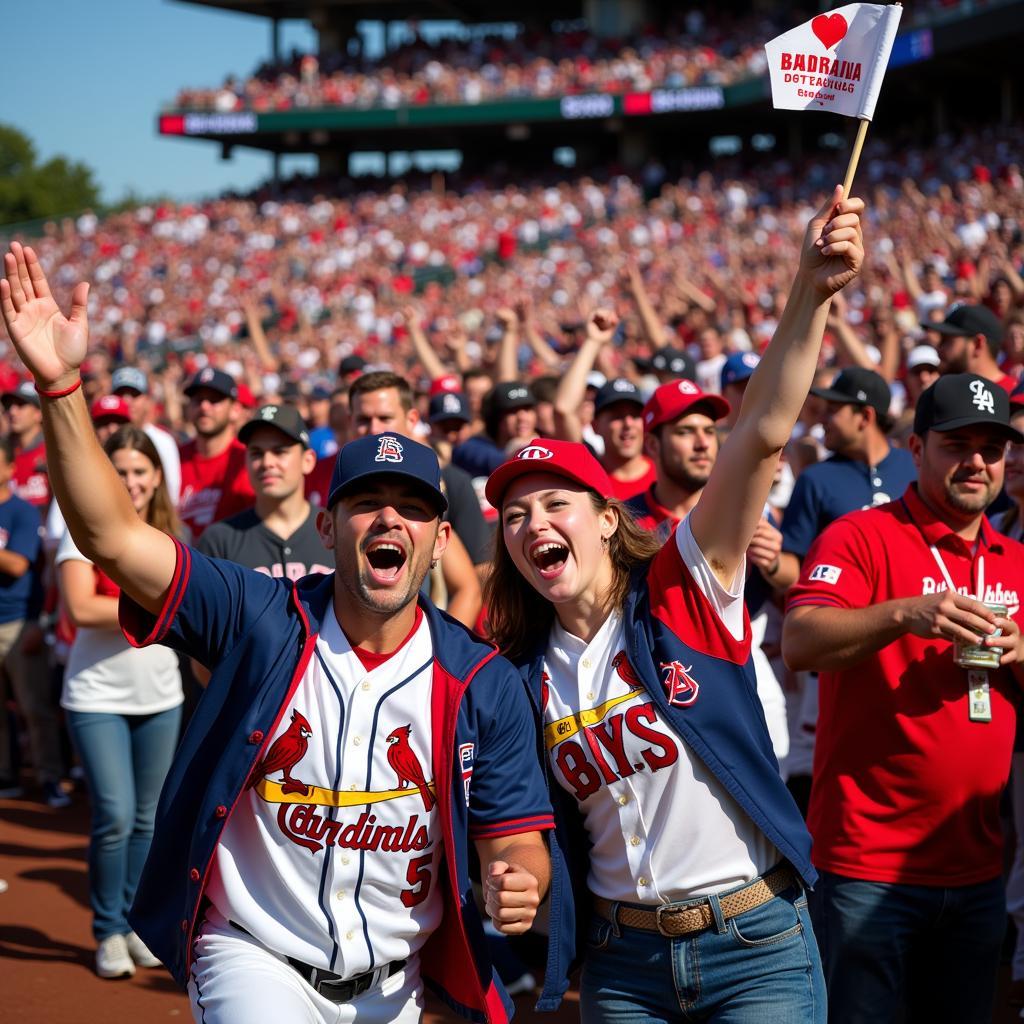 Fans Celebrating an MLB Team Victory